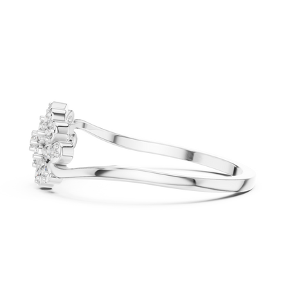 Dainty Nature Inspired Lab Grown Diamond Bypass Ring