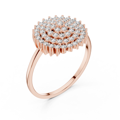 Floral Cluster Lab Grown Diamond Engagement Ring