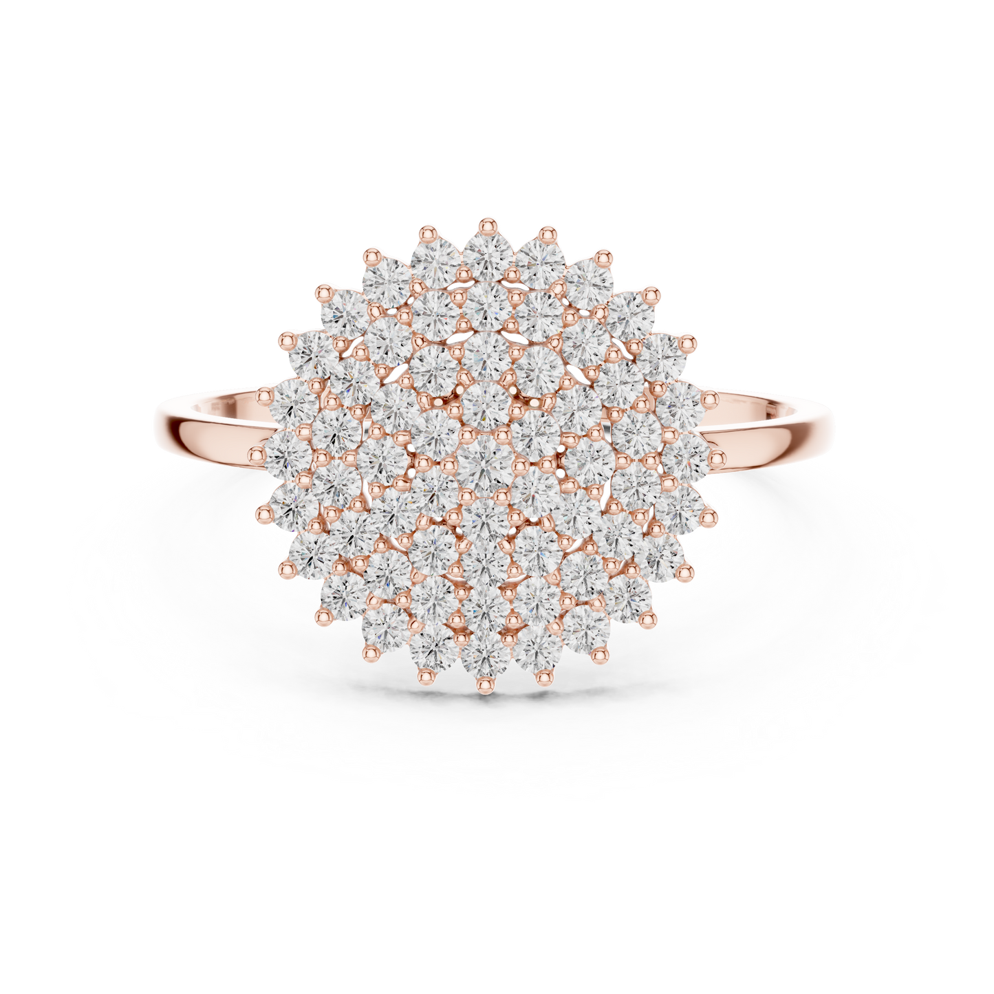 Floral Cluster Lab Grown Diamond Engagement Ring