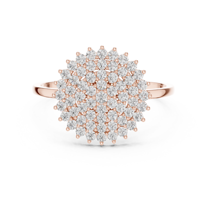 Floral Cluster Lab Grown Diamond Engagement Ring