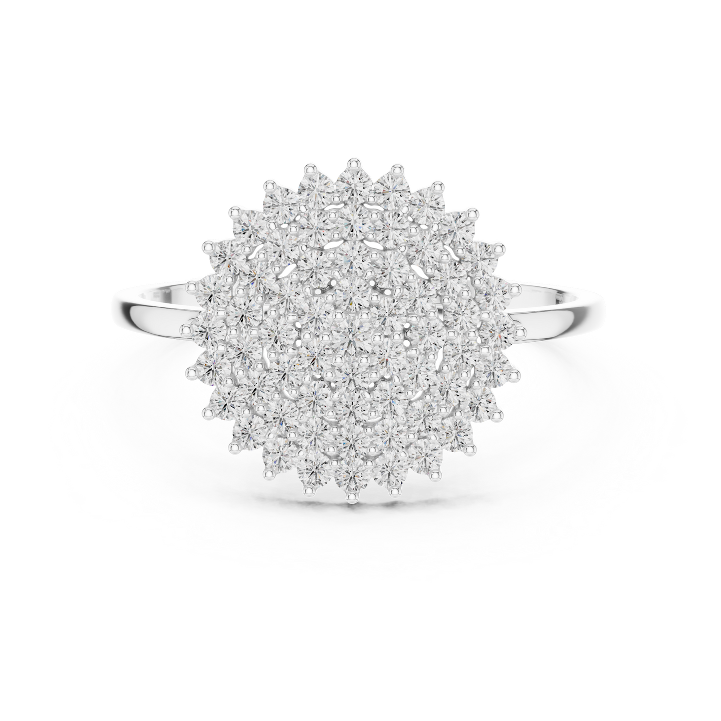 Floral Cluster Lab Grown Diamond Engagement Ring