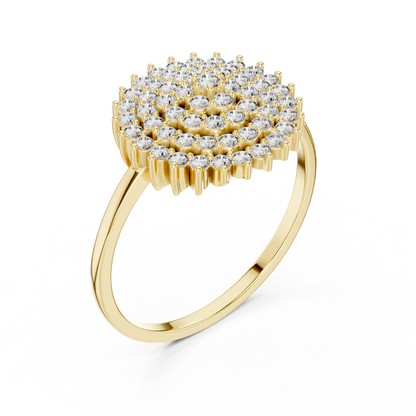 Floral Cluster Lab Grown Diamond Engagement Ring