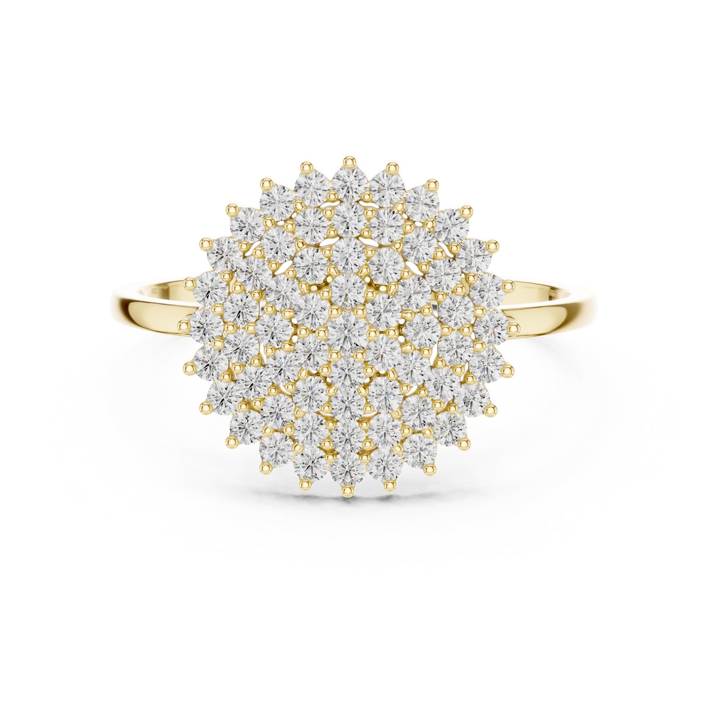 Floral Cluster Lab Grown Diamond Engagement Ring