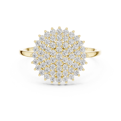 Floral Cluster Lab Grown Diamond Engagement Ring