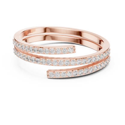 Minimalist Triple Row Wrap Lab Grown Diamond Ring