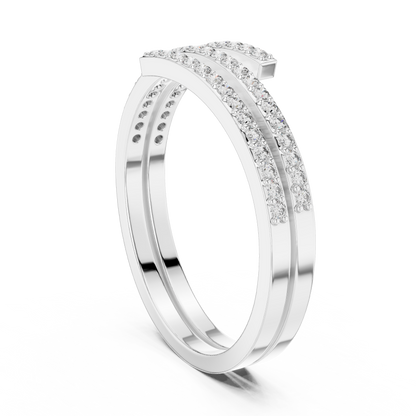 Minimalist Triple Row Wrap Lab Grown Diamond Ring