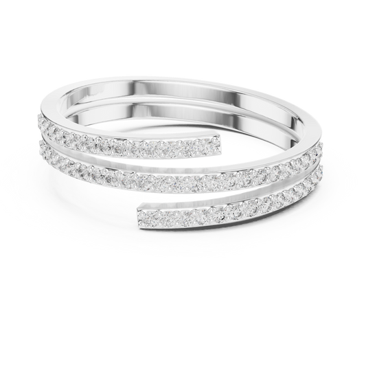 Minimalist Triple Row Wrap Lab Grown Diamond Ring
