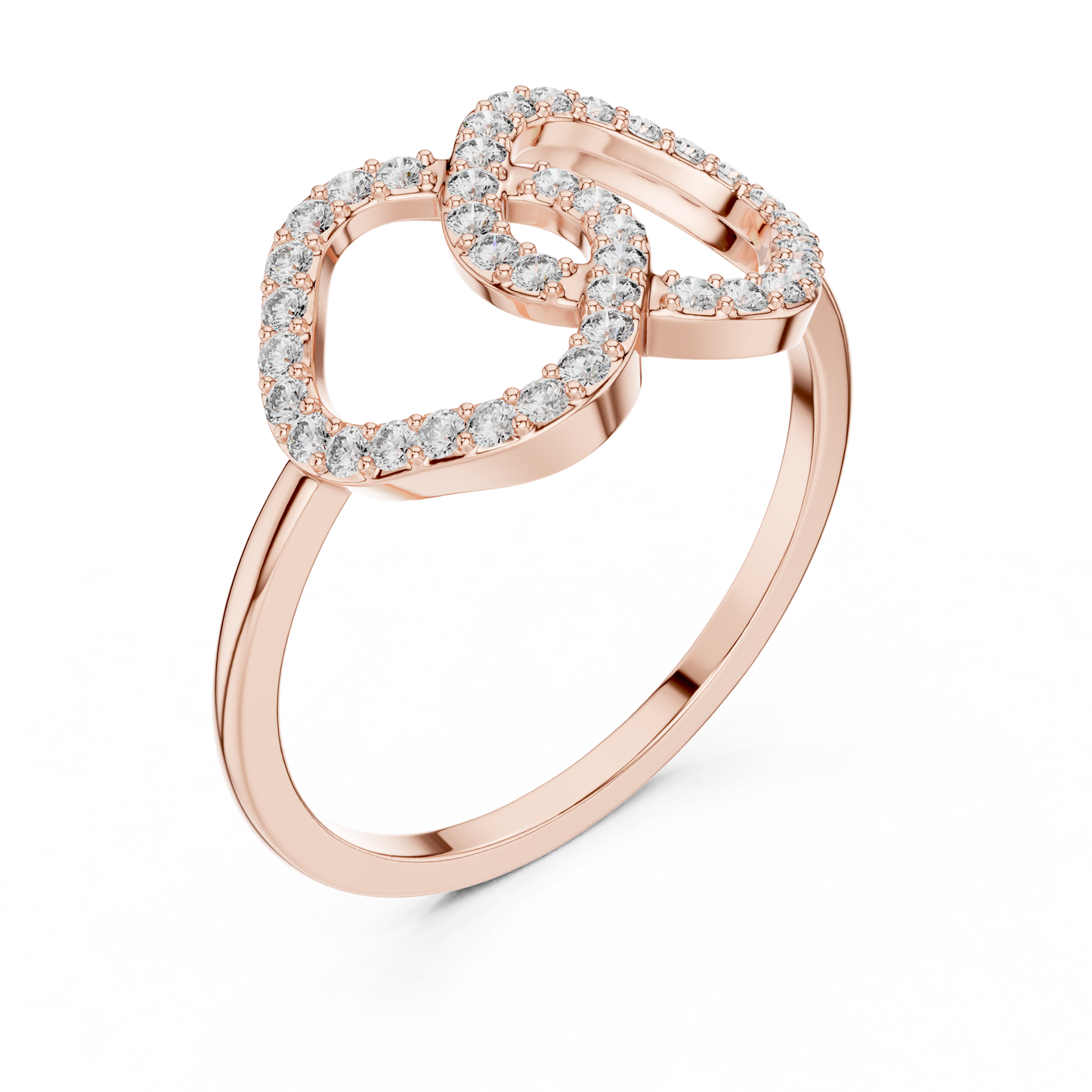 Linked Double Loop Eternity Lab Grown Diamond Ring