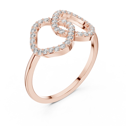 Linked Double Loop Eternity Lab Grown Diamond Ring