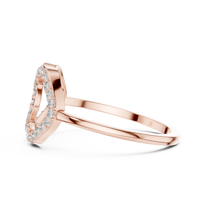 Linked Double Loop Eternity Lab Grown Diamond Ring