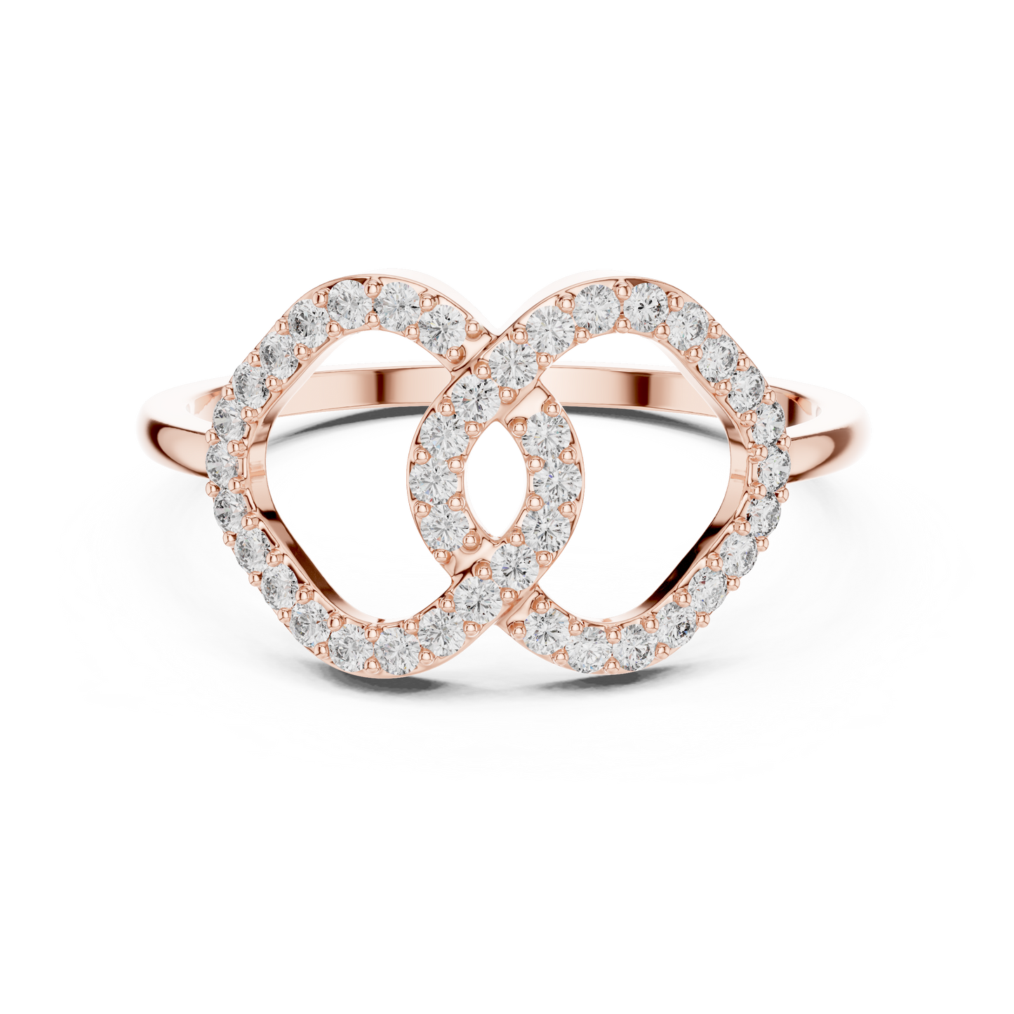Linked Double Loop Eternity Lab Grown Diamond Ring