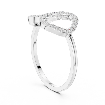 Linked Double Loop Eternity Lab Grown Diamond Ring