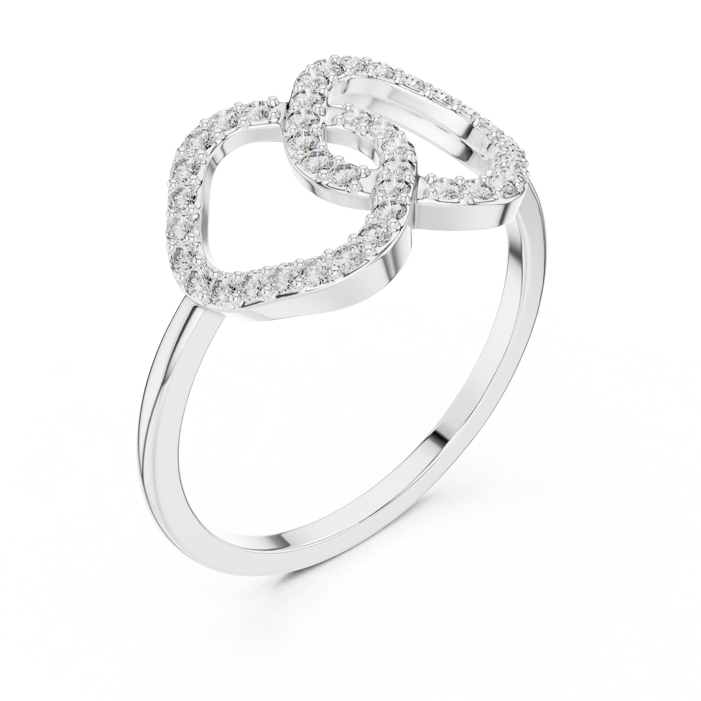 Linked Double Loop Eternity Lab Grown Diamond Ring