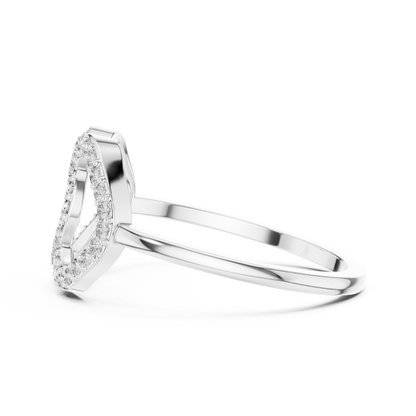 Linked Double Loop Eternity Lab Grown Diamond Ring