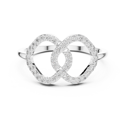 Linked Double Loop Eternity Lab Grown Diamond Ring