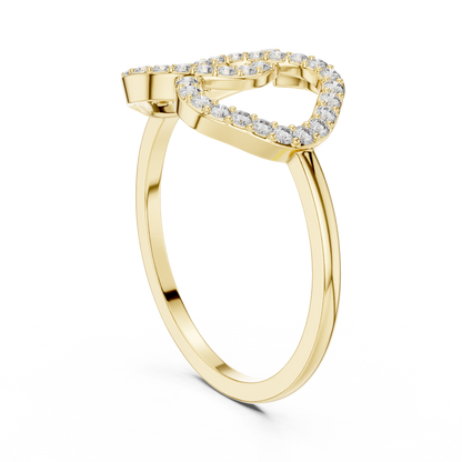 Linked Double Loop Eternity Lab Grown Diamond Ring