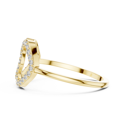 Linked Double Loop Eternity Lab Grown Diamond Ring