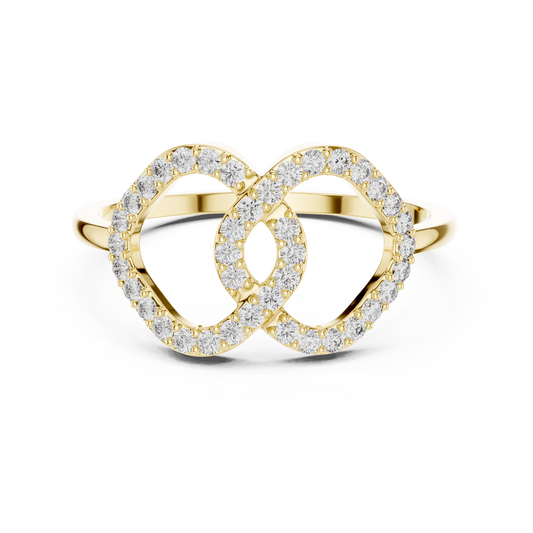 Linked Double Loop Eternity Lab Grown Diamond Ring