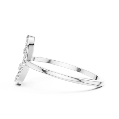 Round Lab Grown Diamond Oval Open Frame Ring