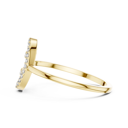 Round Lab Grown Diamond Oval Open Frame Ring
