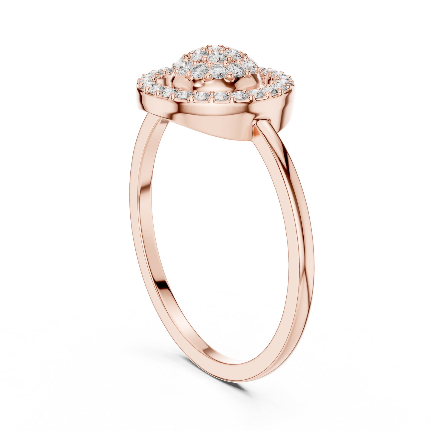 Lab Grown Diamond Medallion Ring in Yellow Gold