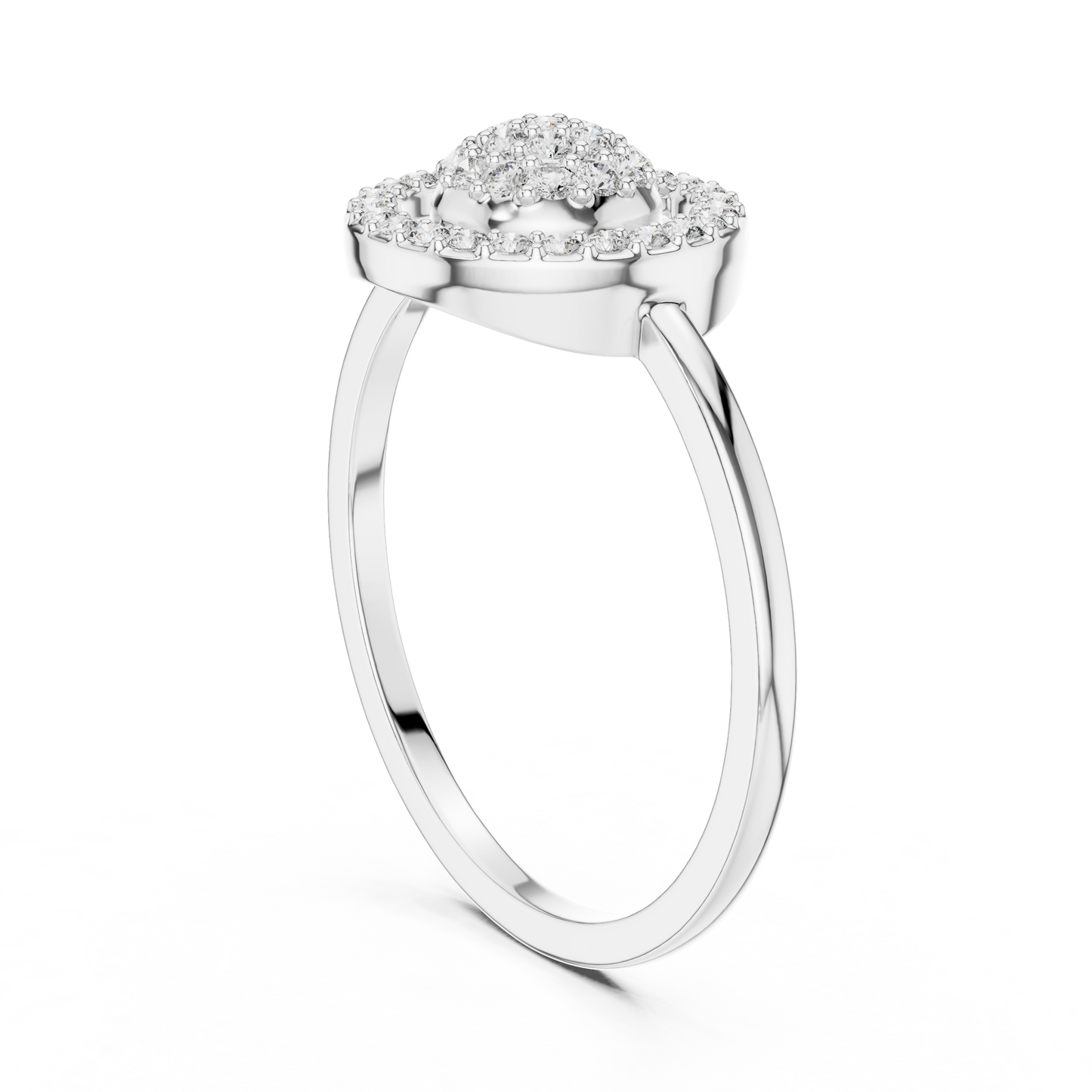 Lab Grown Diamond Medallion Ring in Yellow Gold