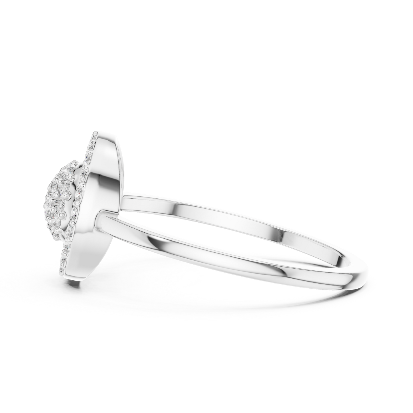 Lab Grown Diamond Medallion Ring in Yellow Gold
