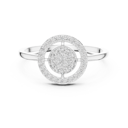 Lab Grown Diamond Medallion Ring in Yellow Gold