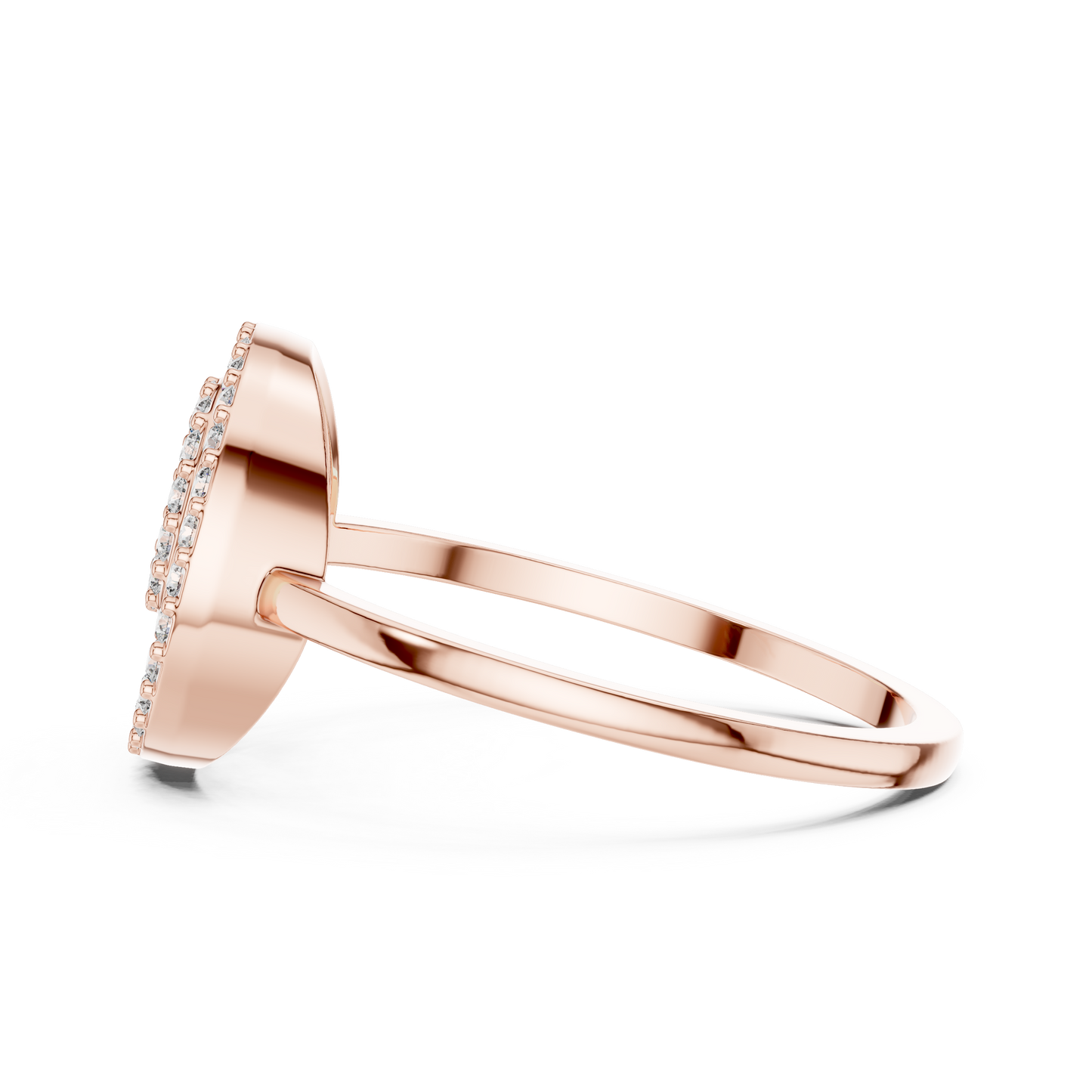 Round Lab Grown Diamond Double Circle Ring