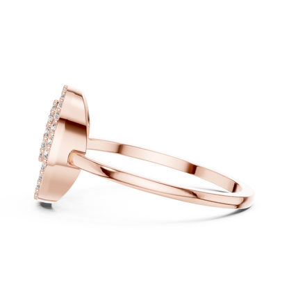 Round Lab Grown Diamond Double Circle Ring