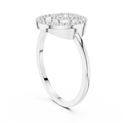 Round Lab Grown Diamond Double Circle Ring
