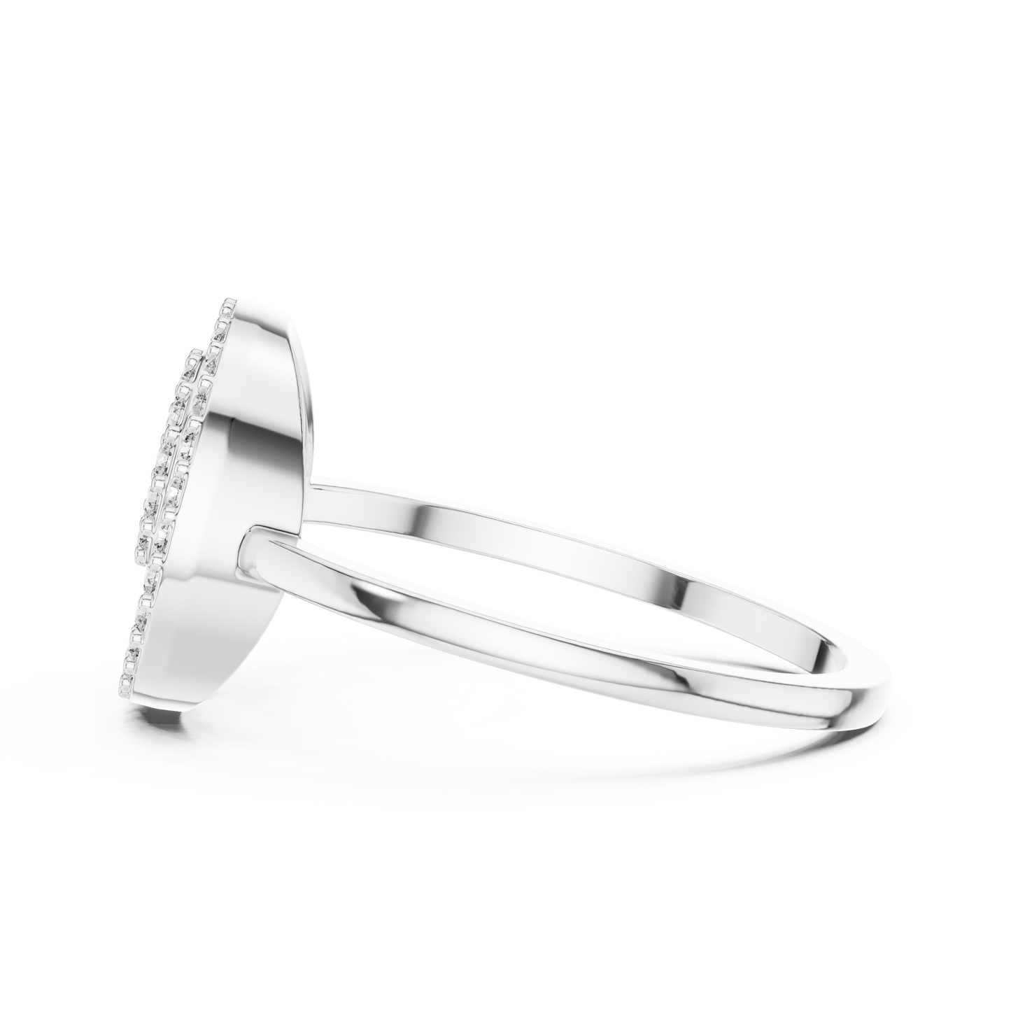 Round Lab Grown Diamond Double Circle Ring
