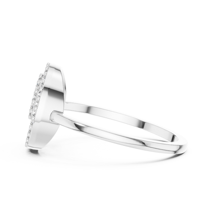 Round Lab Grown Diamond Double Circle Ring