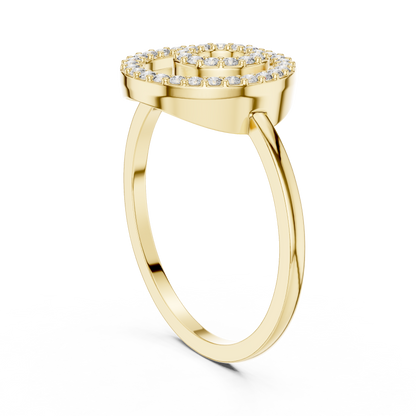 Round Lab Grown Diamond Double Circle Ring