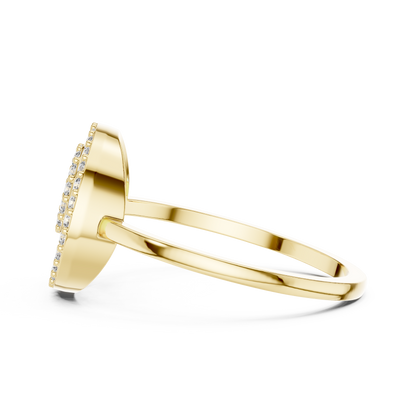 Round Lab Grown Diamond Double Circle Ring