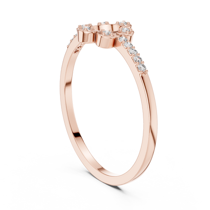 Lab Grown Diamond Open Flower Ring