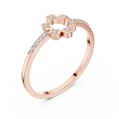 Lab Grown Diamond Open Flower Ring