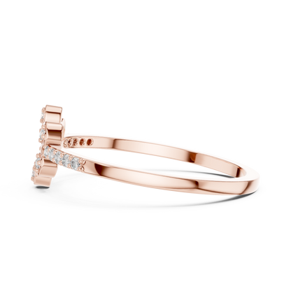Lab Grown Diamond Open Flower Ring