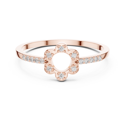 Lab Grown Diamond Open Flower Ring