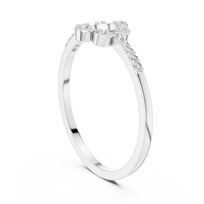 Lab Grown Diamond Open Flower Ring