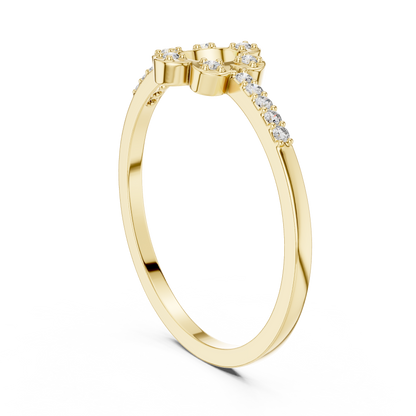 Lab Grown Diamond Open Flower Ring
