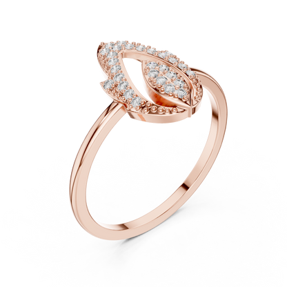 Lab Grown Diamond Lotus Cluster Ring
