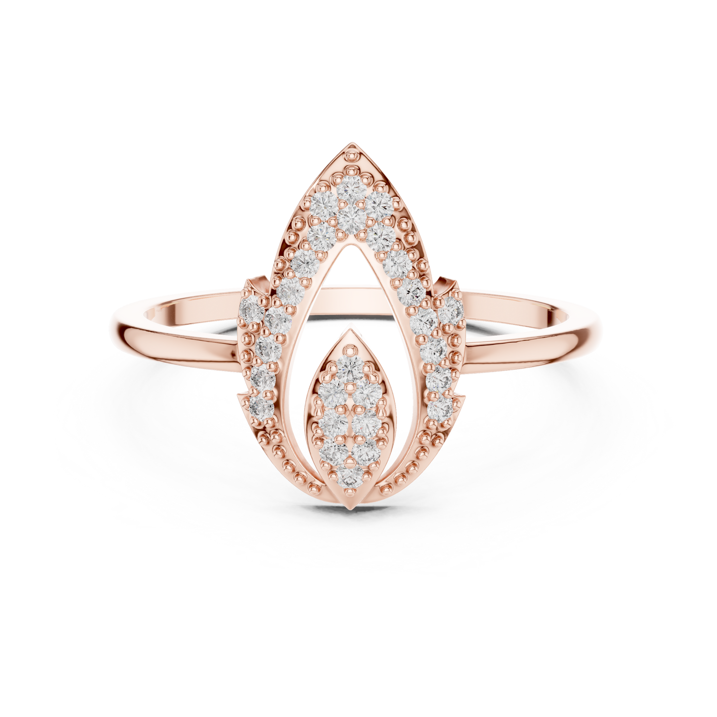 Lab Grown Diamond Lotus Cluster Ring