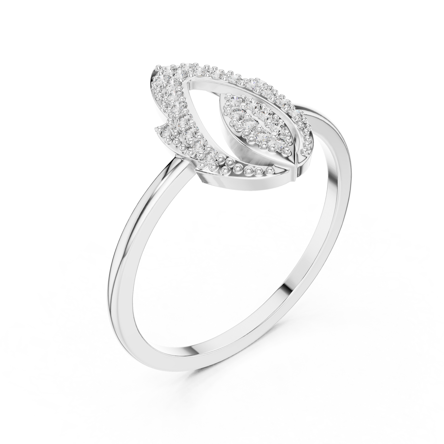 Lab Grown Diamond Lotus Cluster Ring