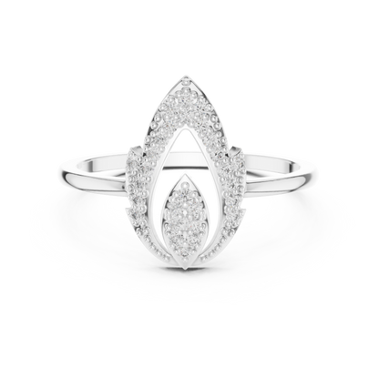 Lab Grown Diamond Lotus Cluster Ring