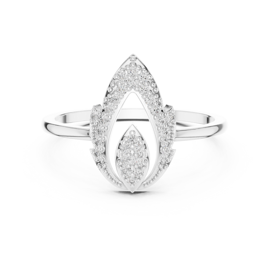 Lab Grown Diamond Lotus Cluster Ring