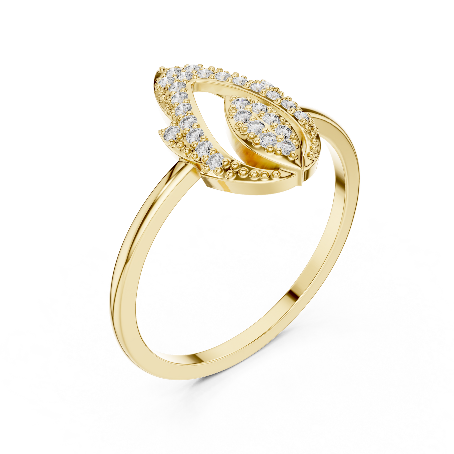 Lab Grown Diamond Lotus Cluster Ring