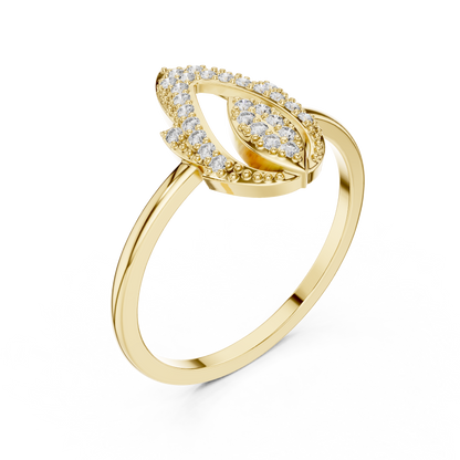 Lab Grown Diamond Lotus Cluster Ring