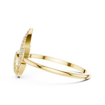 Lab Grown Diamond Lotus Cluster Ring