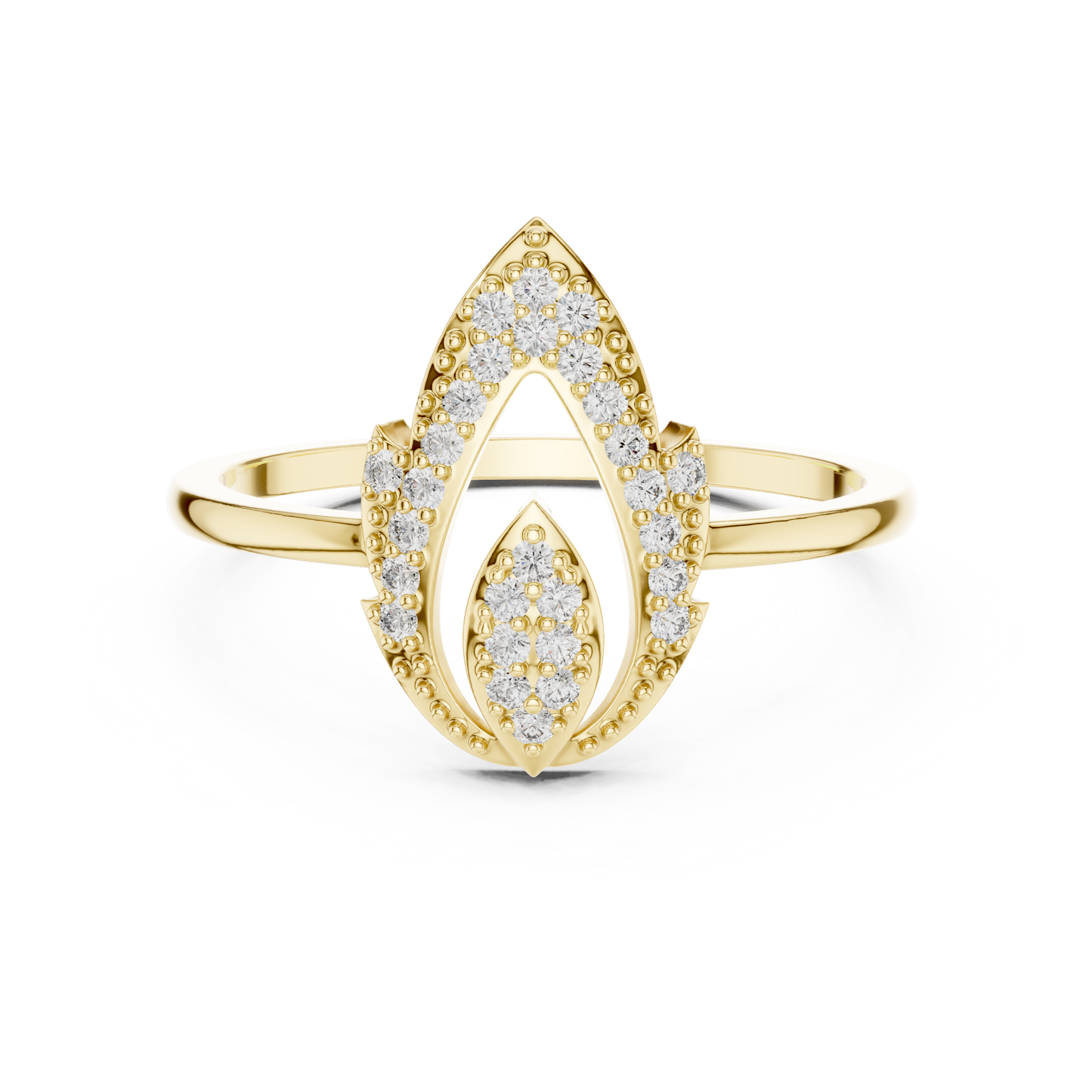 Lab Grown Diamond Lotus Cluster Ring